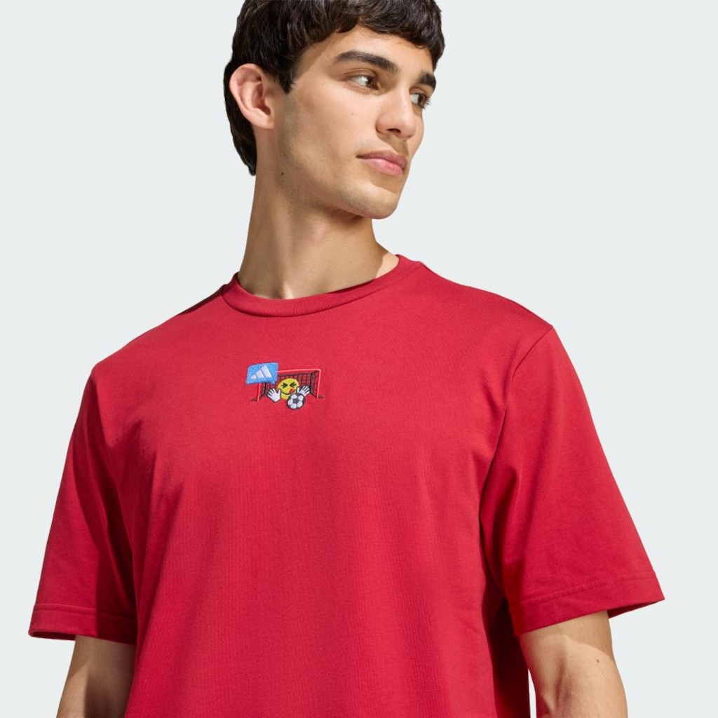 Imagem 5 do produto Camiseta Bordado Pequeno Estampa Futebol adidas Masculina