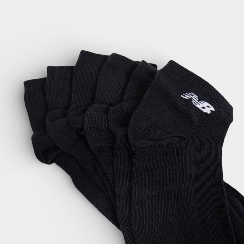 Kit Meia Cano Curto New Balance Logo C/ 3 Pares - Unissex