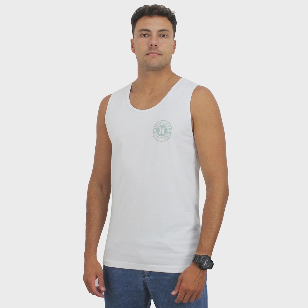 Camiseta Regata Hurley Ninety Nine White - Masculina