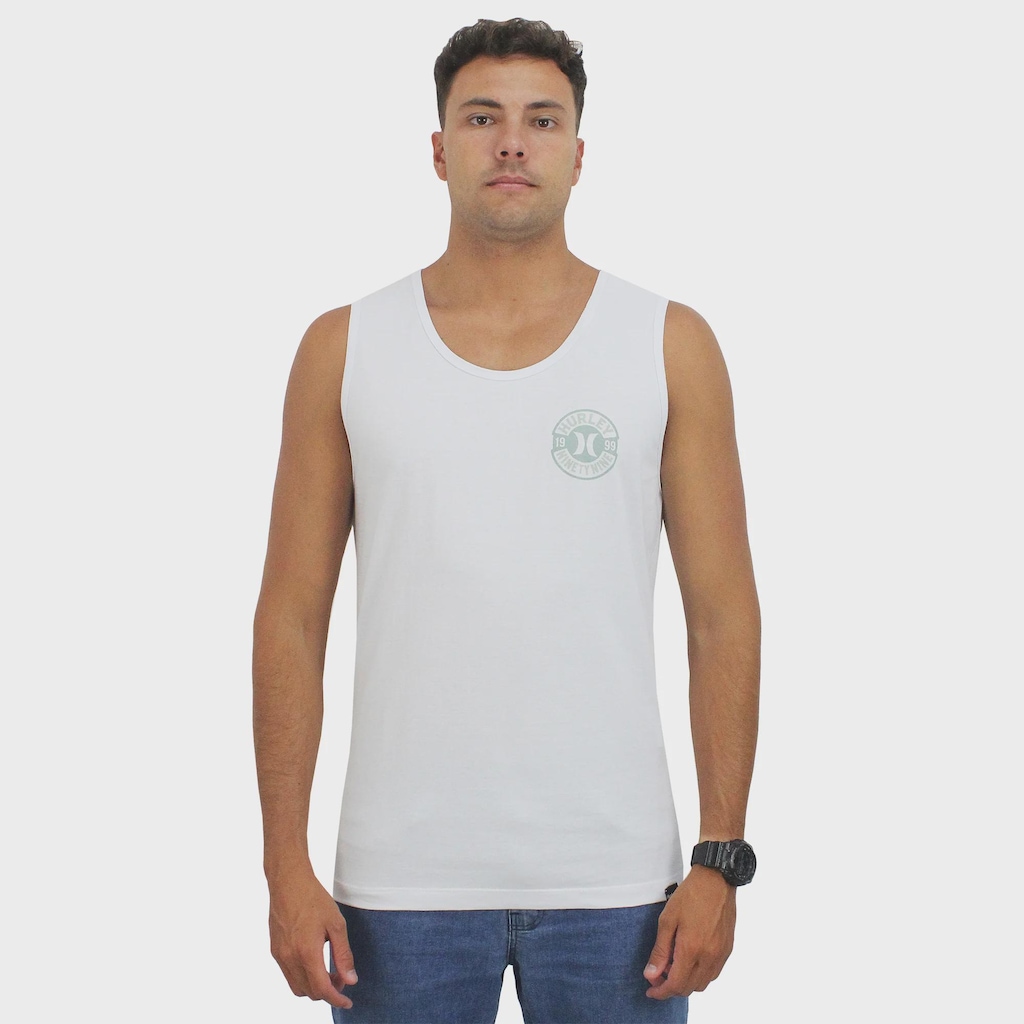 Imagem 3 do produto Camiseta Regata Hurley Ninety Nine White - Masculina