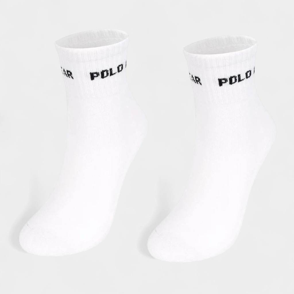 Meia Cano Longo Polo Wear Atoalhada - 2 pares - Unissex