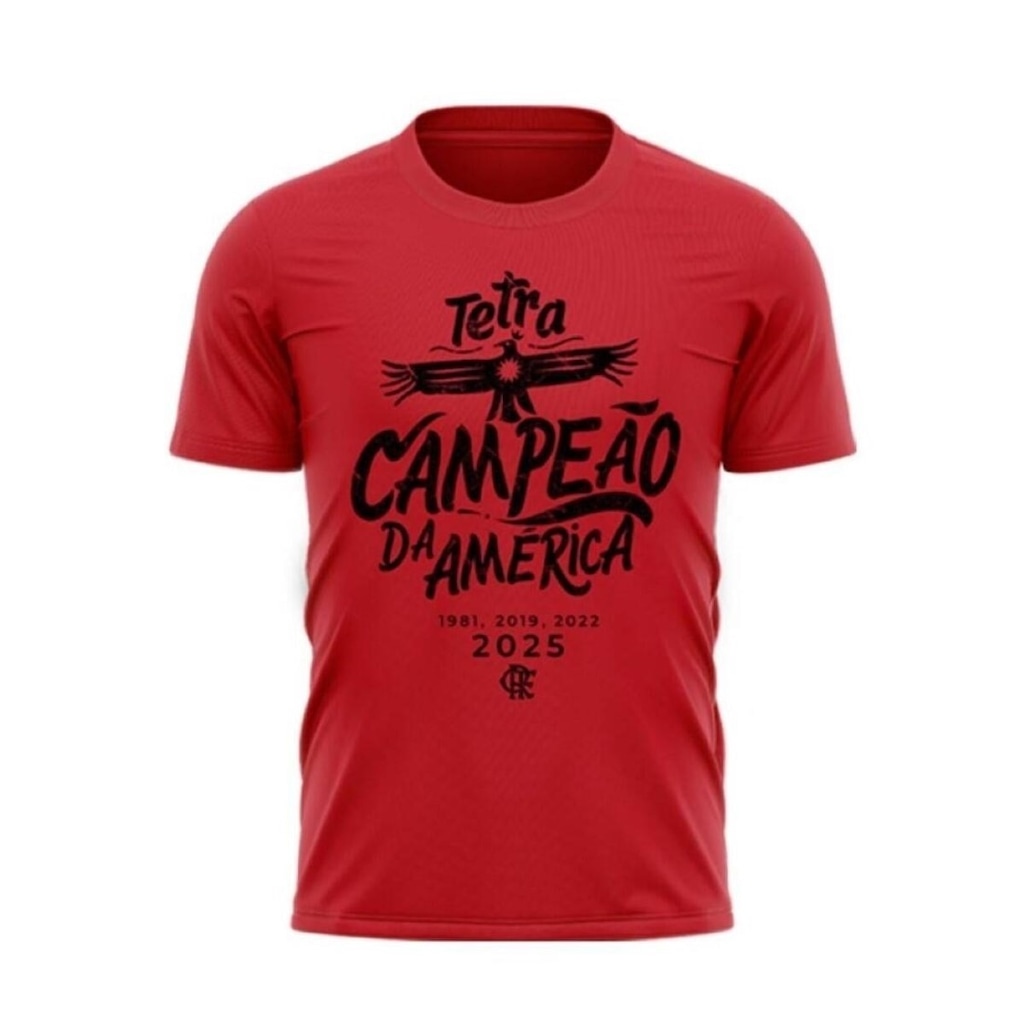 Camiseta Flamengo Comemorativa Tetra Libertadores Braziline Masculina