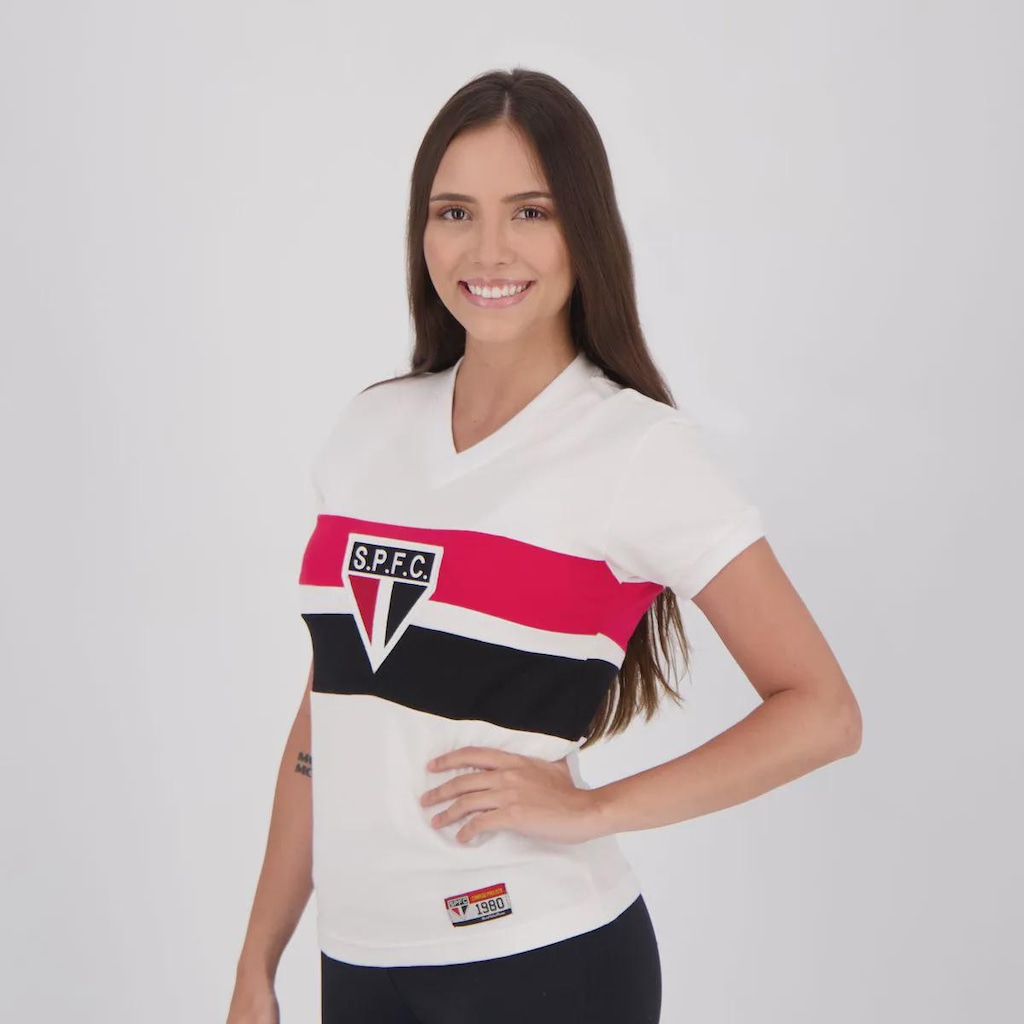 Imagem 2 do produto Camisa São Paulo Retrô 1980 Paulistão Feminina
