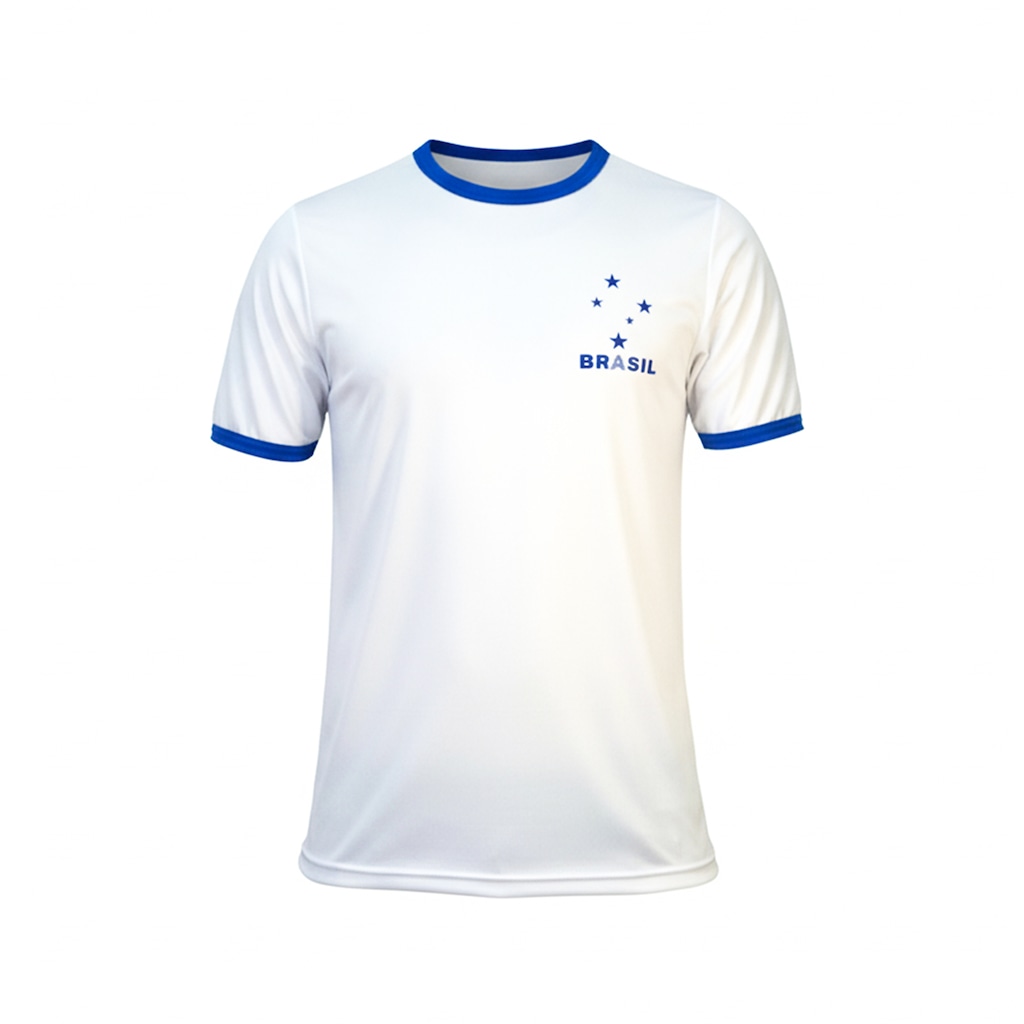Camisa Brasil Uniforme 3 Torcedor Estrela Branco Olden Sports - Masculino