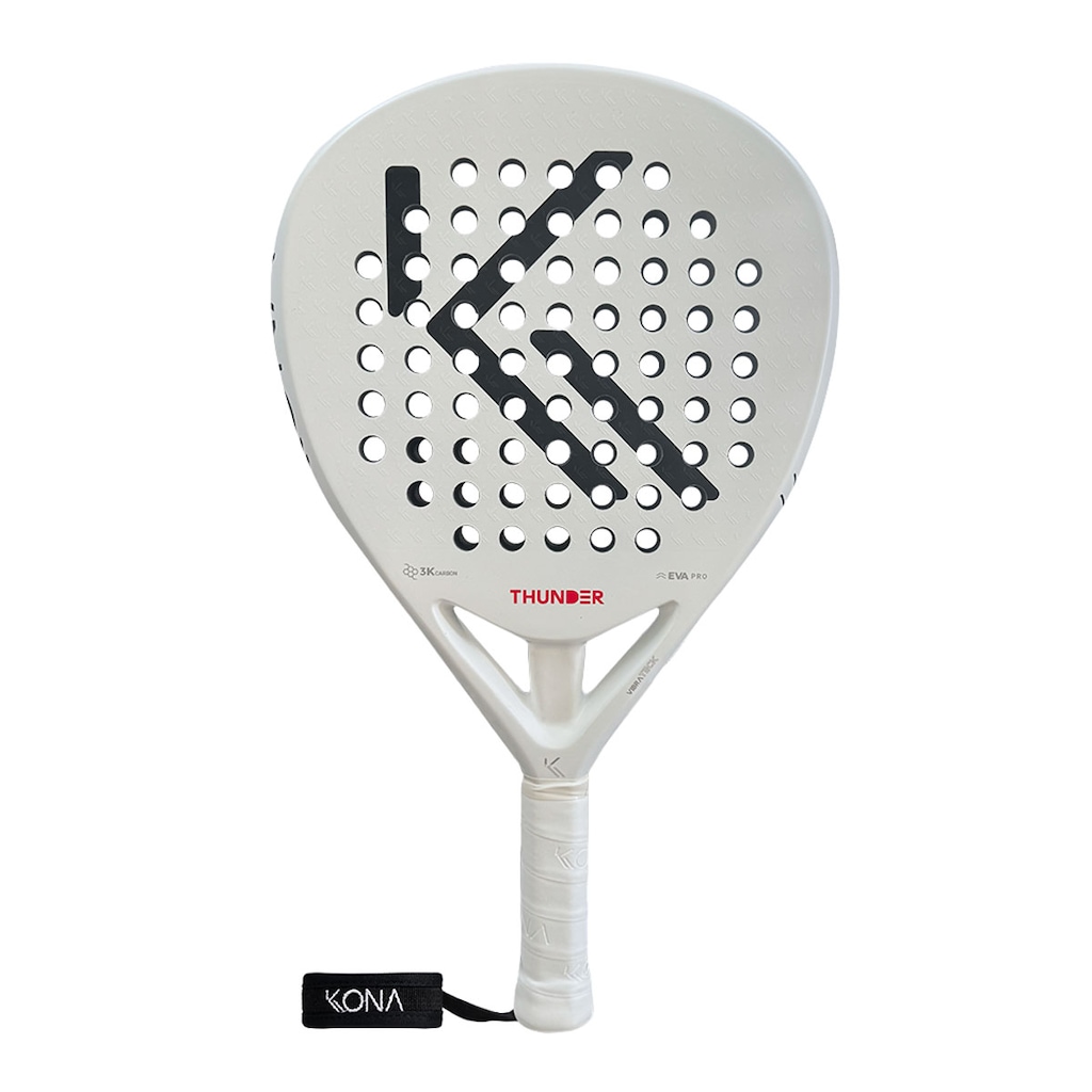 Raquete Padel Kona Thunder White 3k 2025