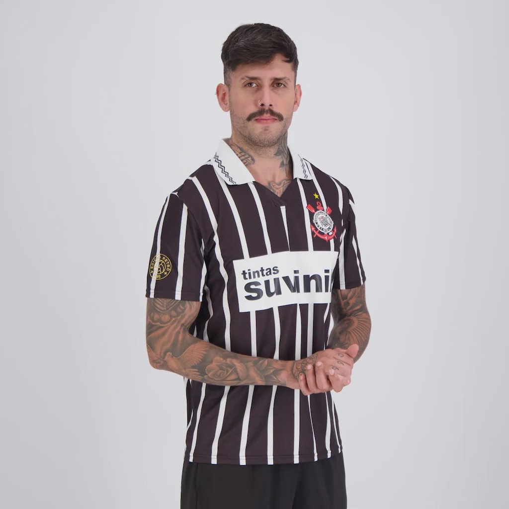 Imagem 2 do produto Camisa Corinthians Retrô 1995 Listrada Masculina