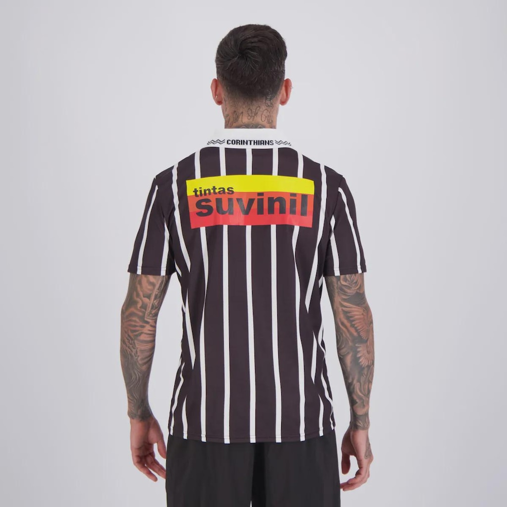 Imagem 4 do produto Camisa Corinthians Retrô 1995 Listrada Masculina