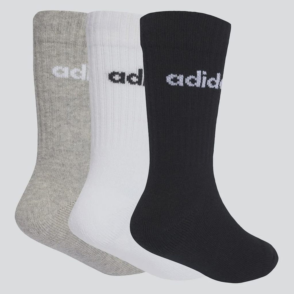 Imagem 2 do produto Kit Meia Adidas Linear CRW - 3 Pares - Infantil