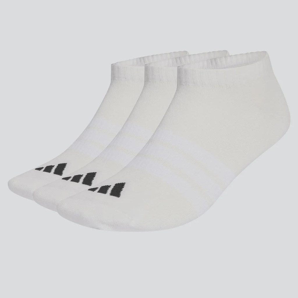 Kit Meia Adidas Invisível 3 Pares Unissex
