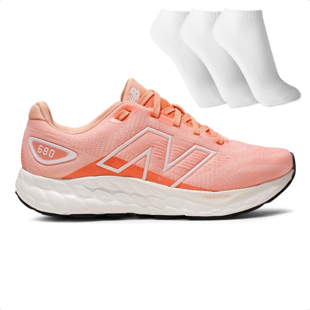 Tênis Feminino New Balance 680 V8 + 3 Pares de Meias