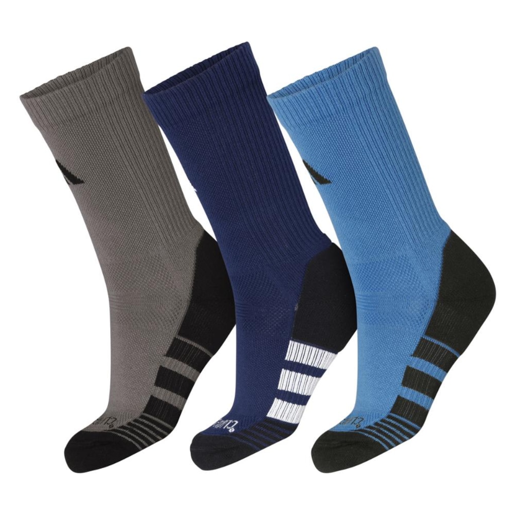 Kit Meias de Corrida adidas Performance Climacool Com 3 Pares - Adulto