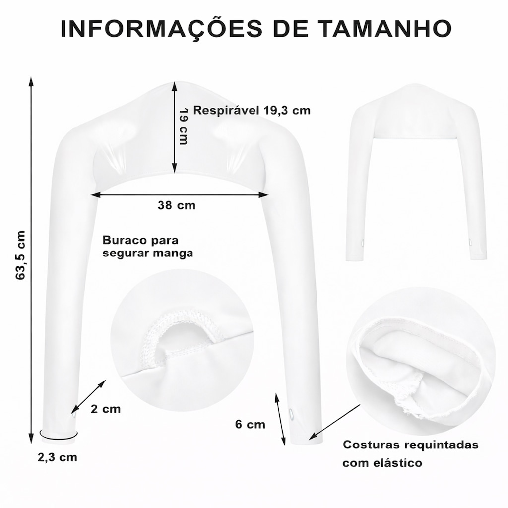 Imagem 3 do produto Mini Casaco Mangas Longas Esportivas Gold Sports Térmico Black-Dry Proteção Solar Uv+50