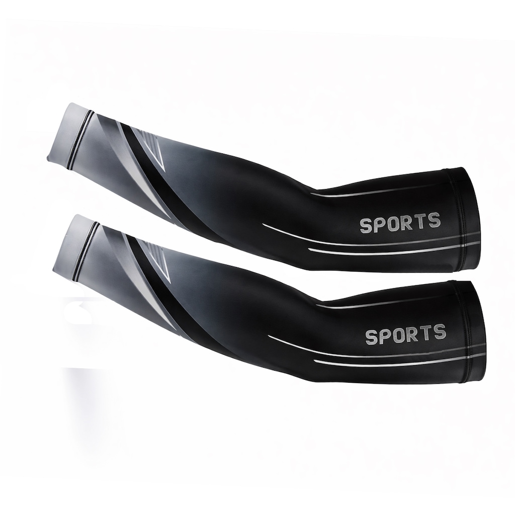 Manguito Longo Térmico e Compressão Gold Sports Black-Dry Proteção Solar Uv+50