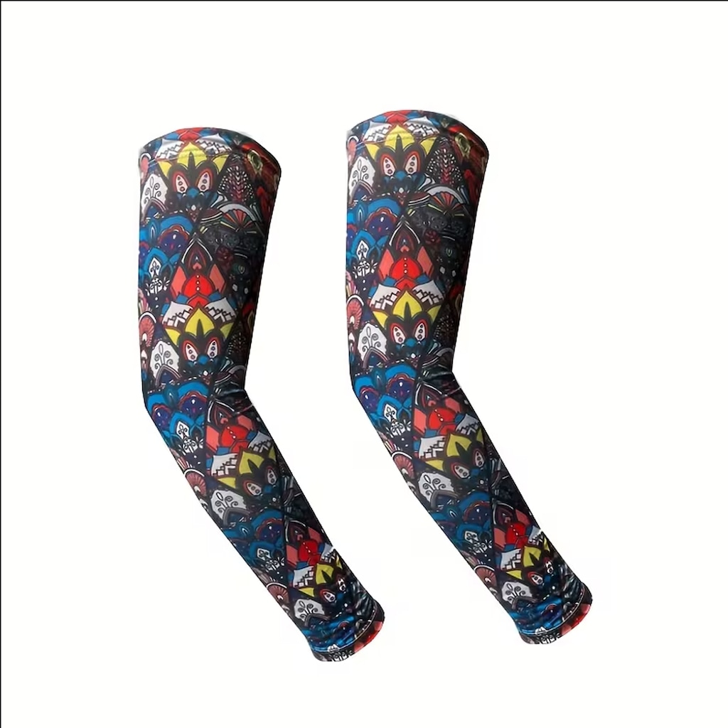 Manguito Longo Térmico e Compressão Gold Sports Warrior II-Dry Proteção Solar Uv+50