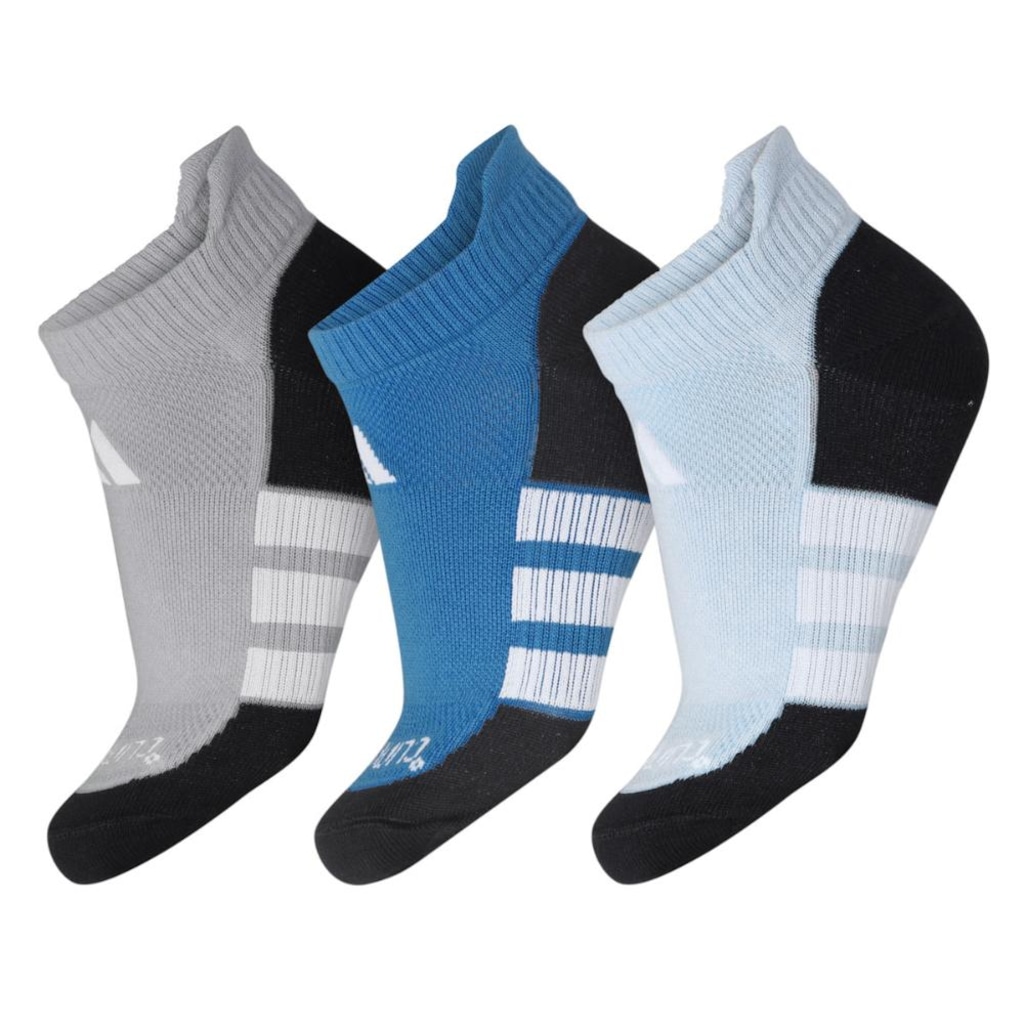 Kit Meias de Corrida adidas Performance Climacool Com 3 Pares - Adulto