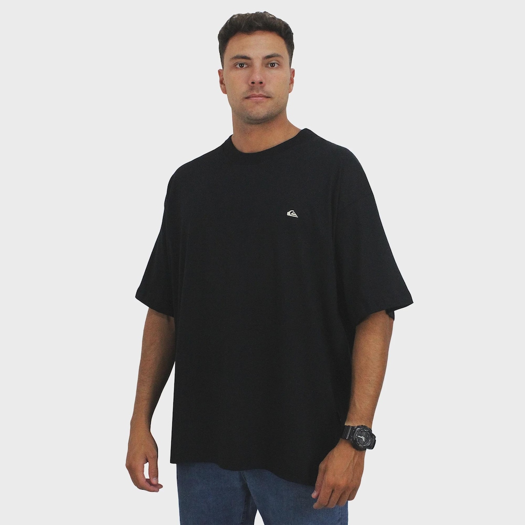 Camiseta Quiksilver Oversized Embroidery Black Masculina