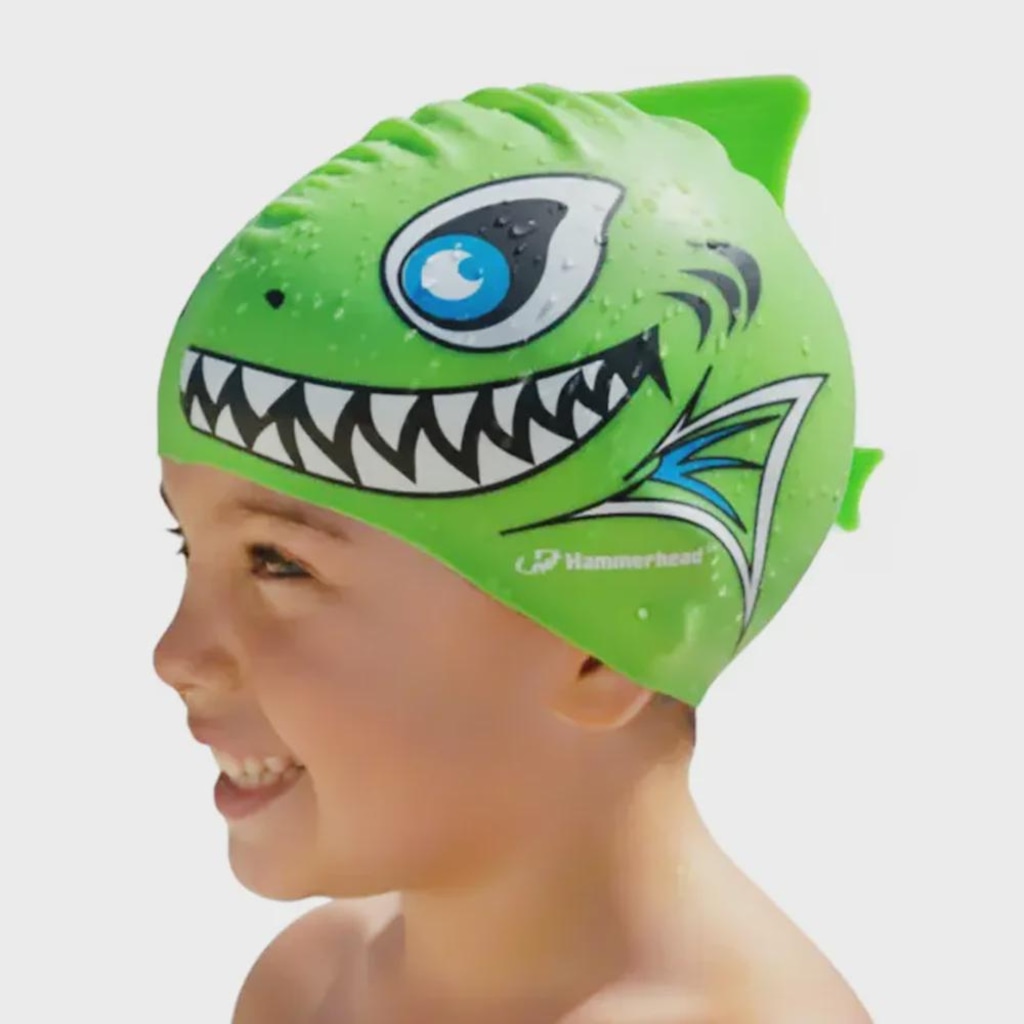 Touca de Natação Hammerhead Animal Tubarão Infantil
