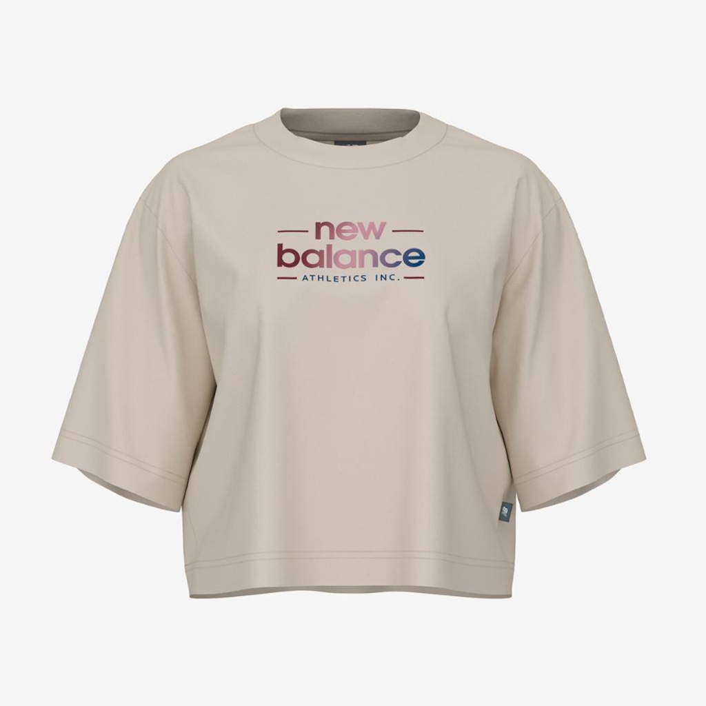 Camiseta Cropped Reimagined New Balance Feminina