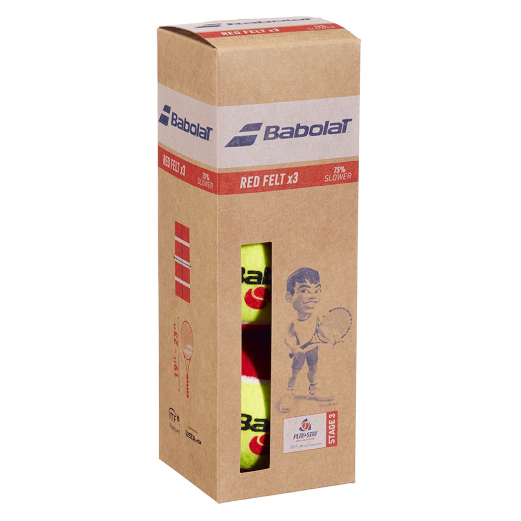 Bolas de Tennis Babolat Iniciação Red Felt X3 com 3 Unidades