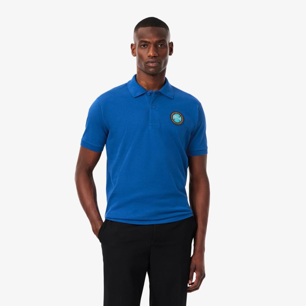 Camiseta Polo com emblema Mini-Piqué com Caimento Clássico Lacoste Masculina