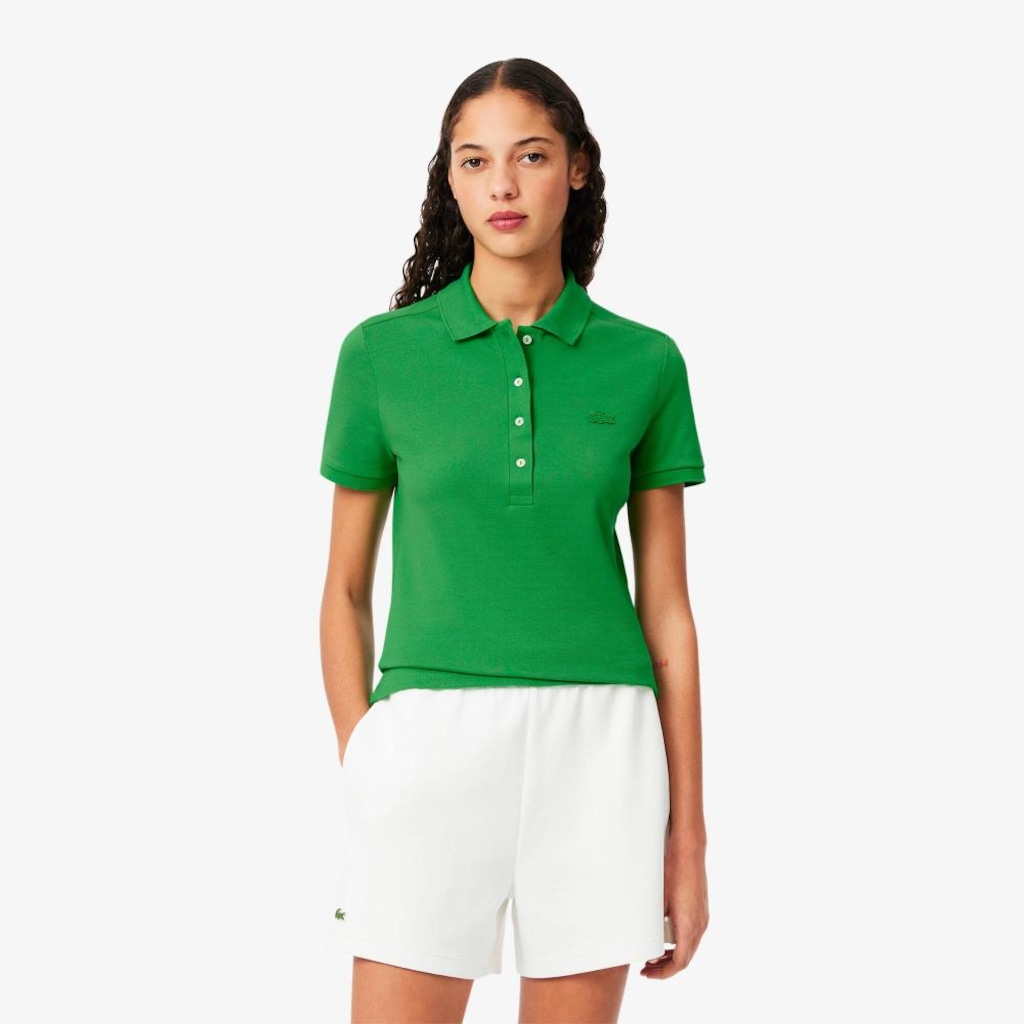 Camiseta Polo Lacoste L.12.D Slim Feminina – O Clássico com Stretch e Flexibilidade