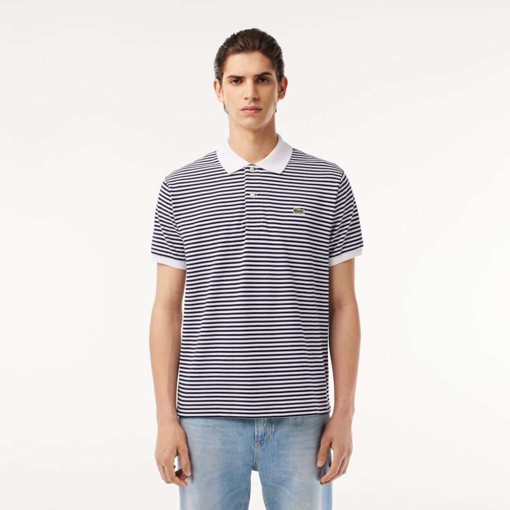 Camiseta Polo Lacoste Masculina L.12.12 – O Clássico Petit Piqué com Listras