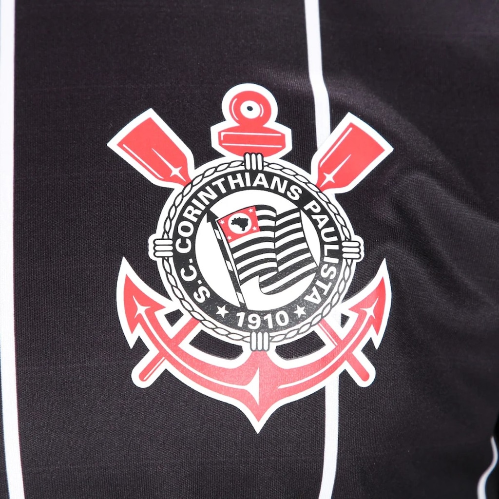Imagem 2 do produto Camisa do Corinthians Fitness Listrada Plus Size Coimbra - Masculina