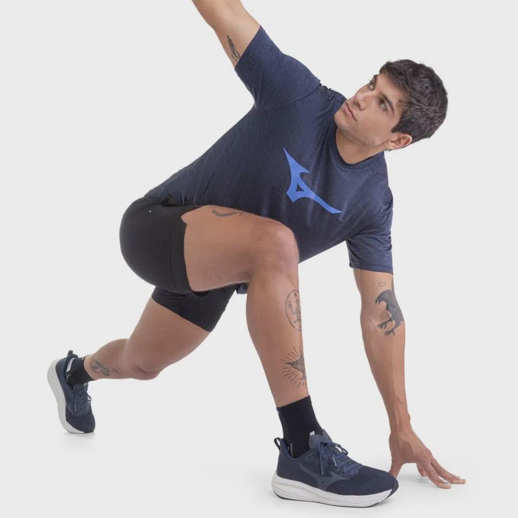 Imagem 4 do produto Camiseta Mizuno Run Spark Mescla Masculina