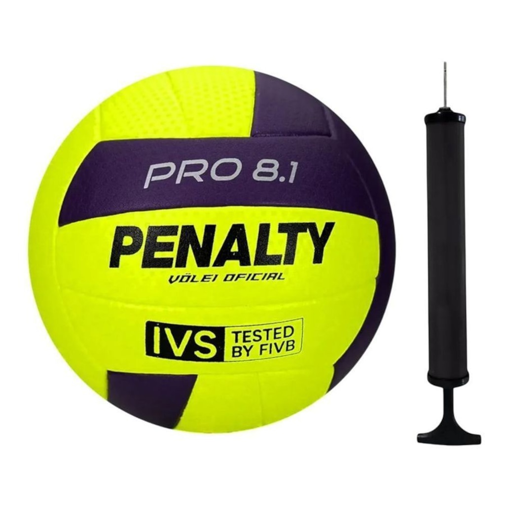 Kit Bola Volei Penalty 8.1 Pro XXVI + Bomba de Ar