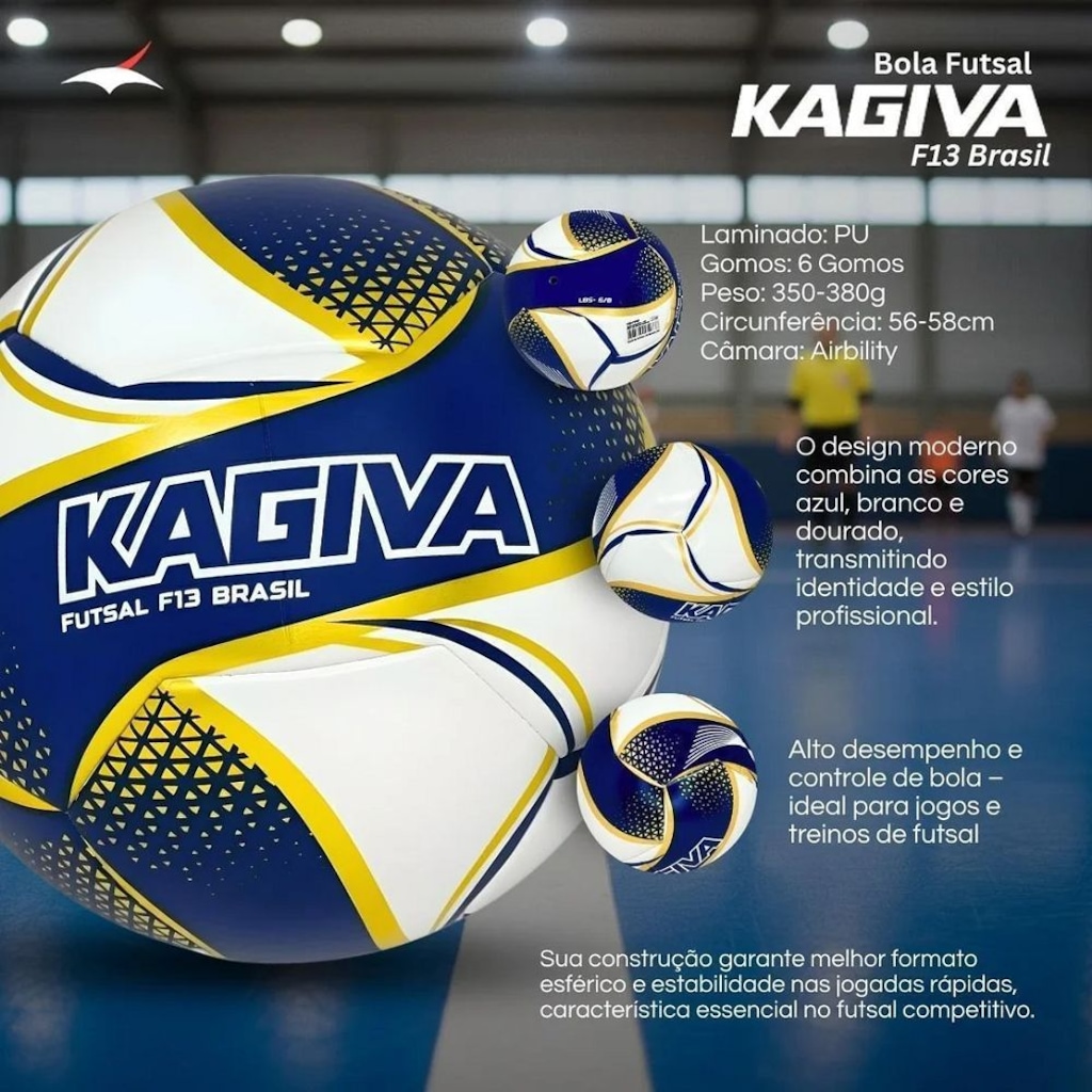 Imagem 3 do produto Bola Futsal Infantil Kagiva F13 Brasil Sub 13