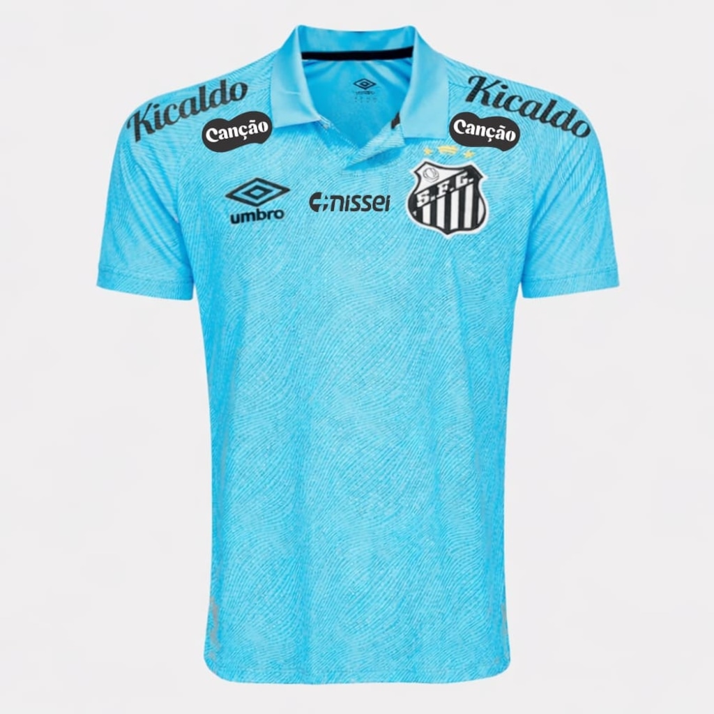 Camisa Do Santos 2025 Torcedor C/Patrocínio Neymar Jr 10 Umbro Masculina