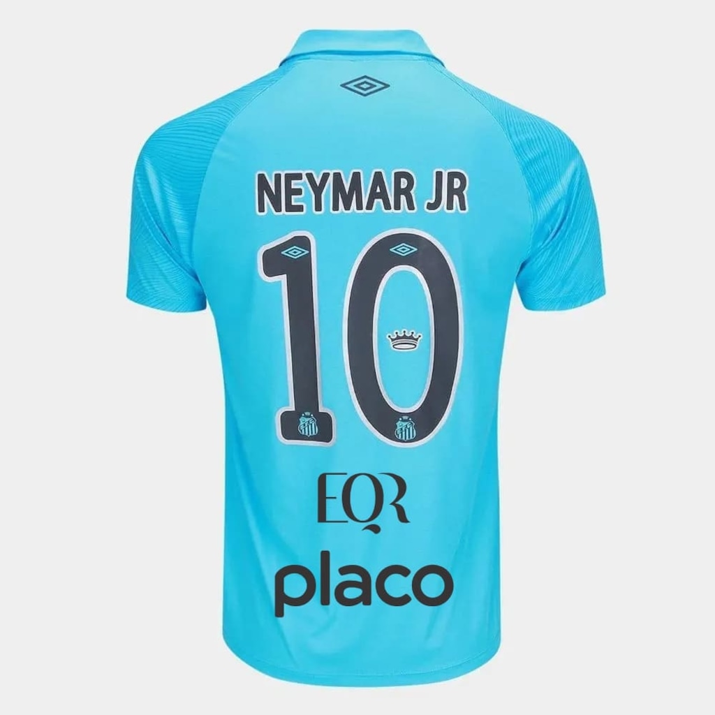 Camisa Do Santos 2025 Torcedor C/Patrocínio Neymar Jr 10 Umbro
