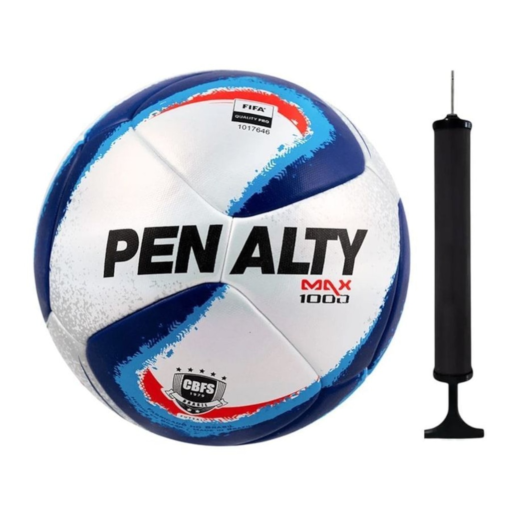 Kit Bola Futsal Penalty Max 1000 XXIV + Bomba de Ar