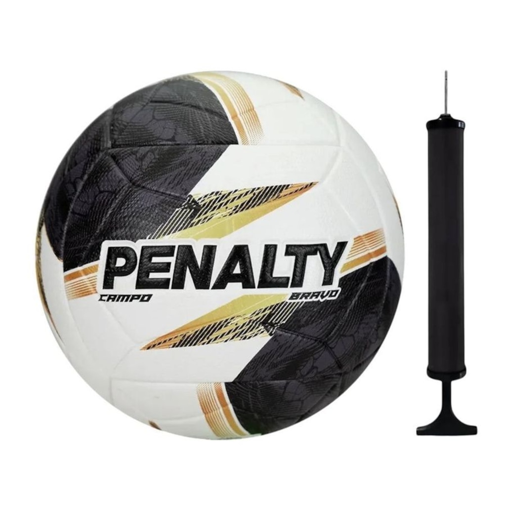 Kit Bola Campo Penalty Bravo XXVI + Bomba de Ar
