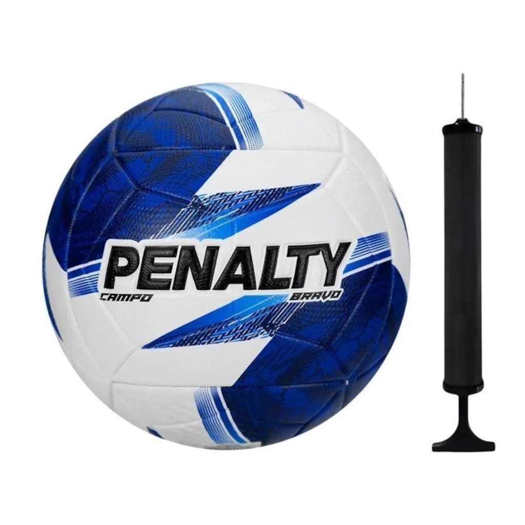 Kit Bola Campo Penalty Bravo XXVI + Bomba de Ar