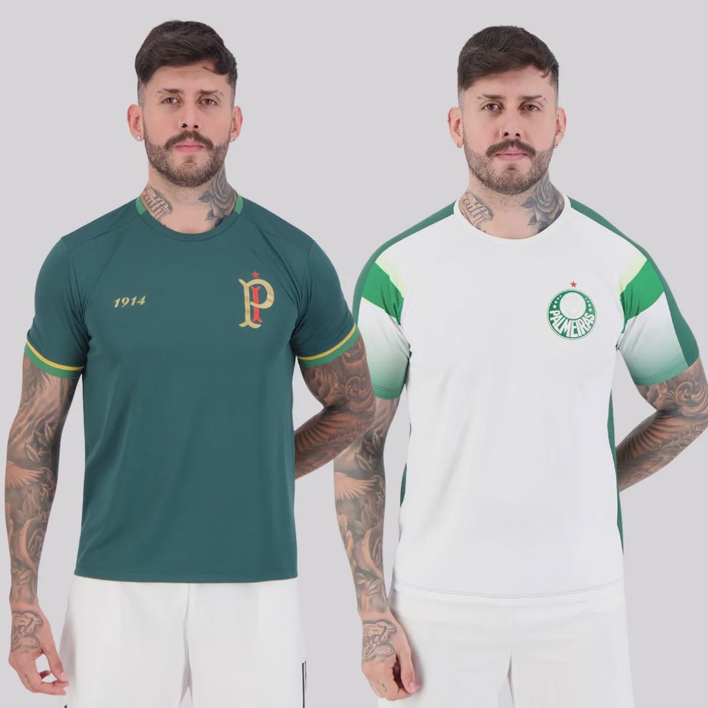 Camisa do Palmeiras Energy e Alviverde Masculina - 2 Unidades