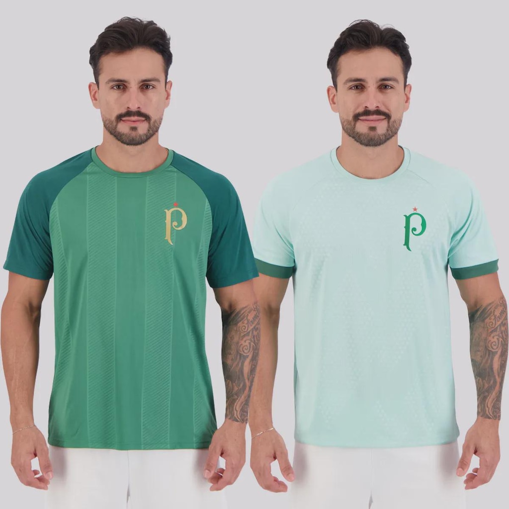 Camisa Palmeiras Dots e Palestra Raglan Masculina - 2 Unidades