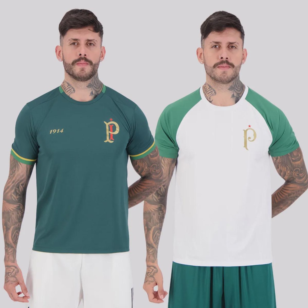 Camisa do Palmeiras Energy e Palestra Raglan Masculina - 2 Unidades