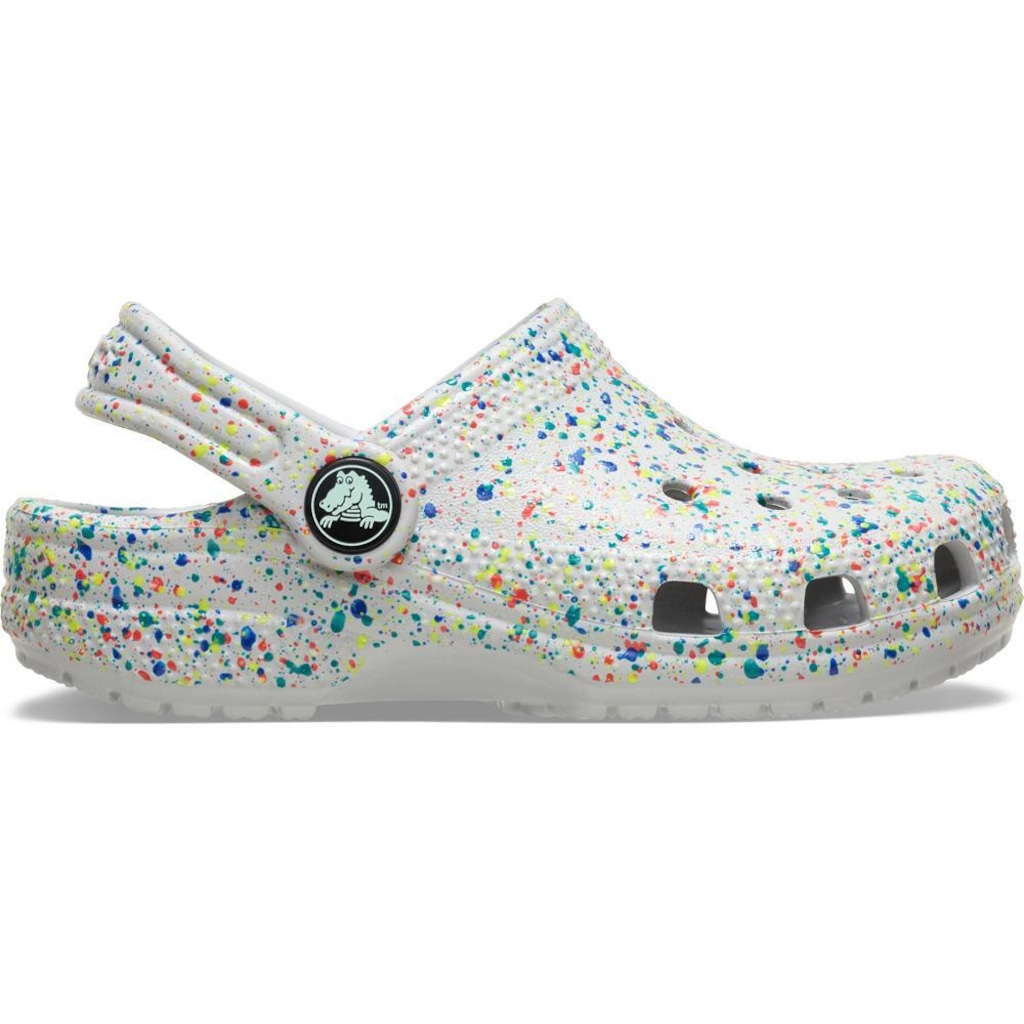 Sandália Crocs Classic Glow Paint Splatter Clog T - Infantil