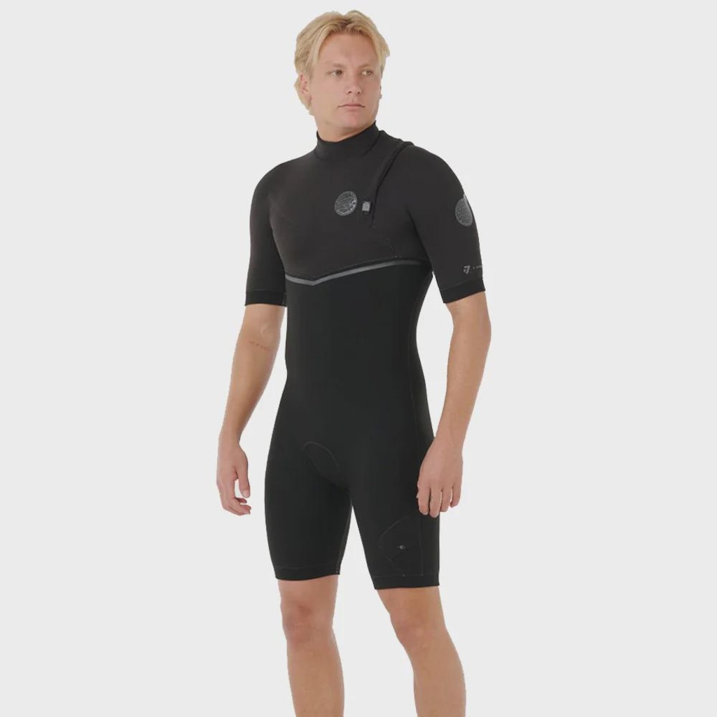 Short John Rip Curl E-Bomb 2/2mm Zip Free Black Importado - Masculino