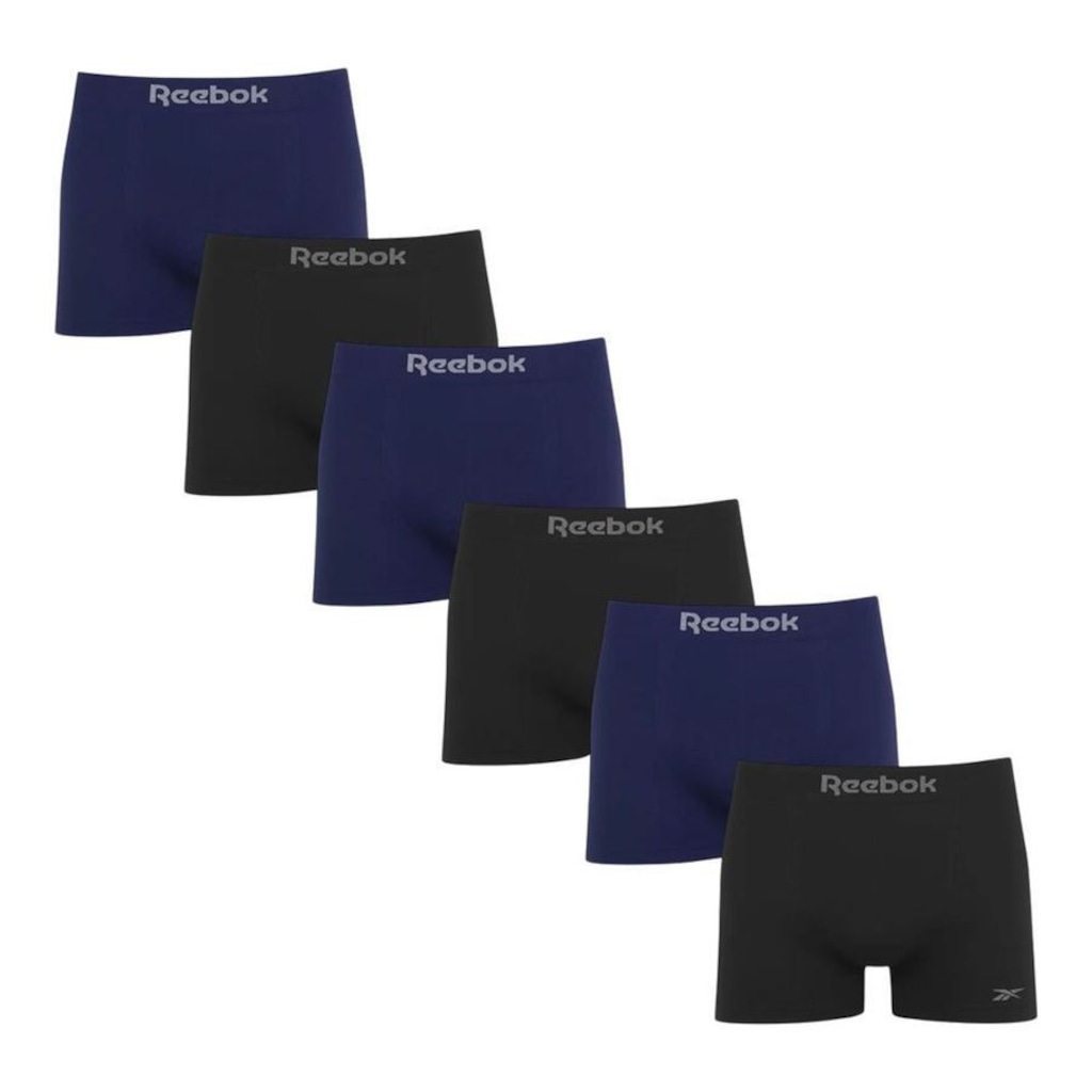 Cueca Boxer Reebok sem Costura Masculina - 6 Unidades