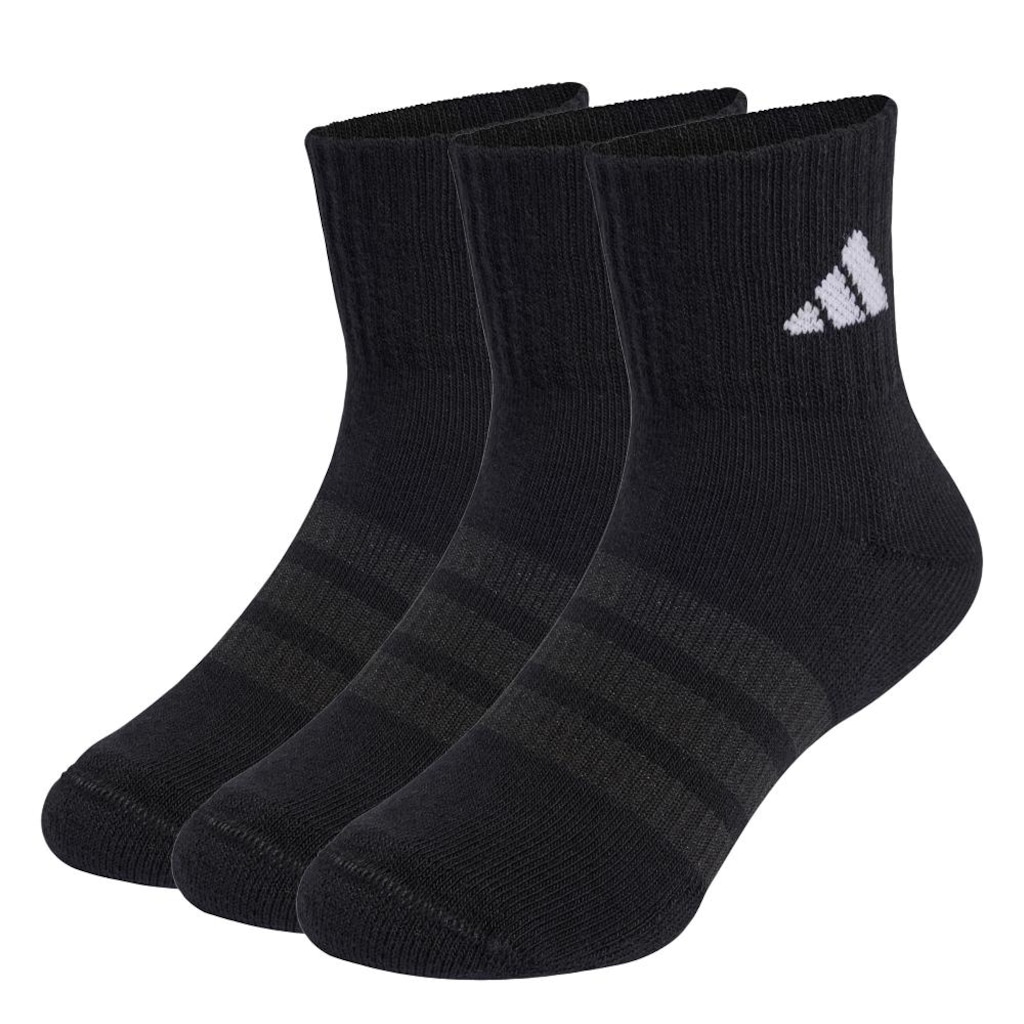 Kit Meias Soquetes Esportiva Acolchoadas 3 Pares Adidas Unissex