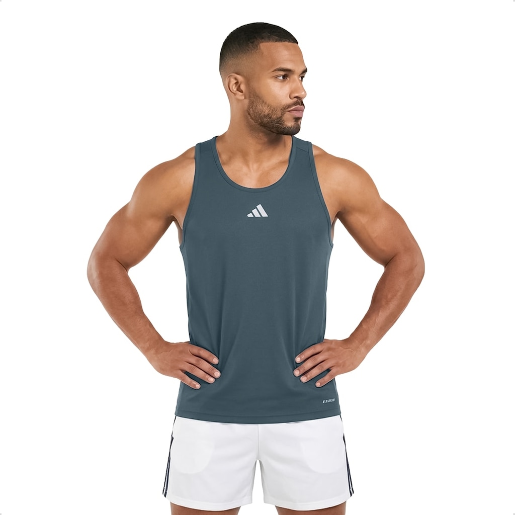 Camiseta Regata adidas Treino Três Listra Masculina