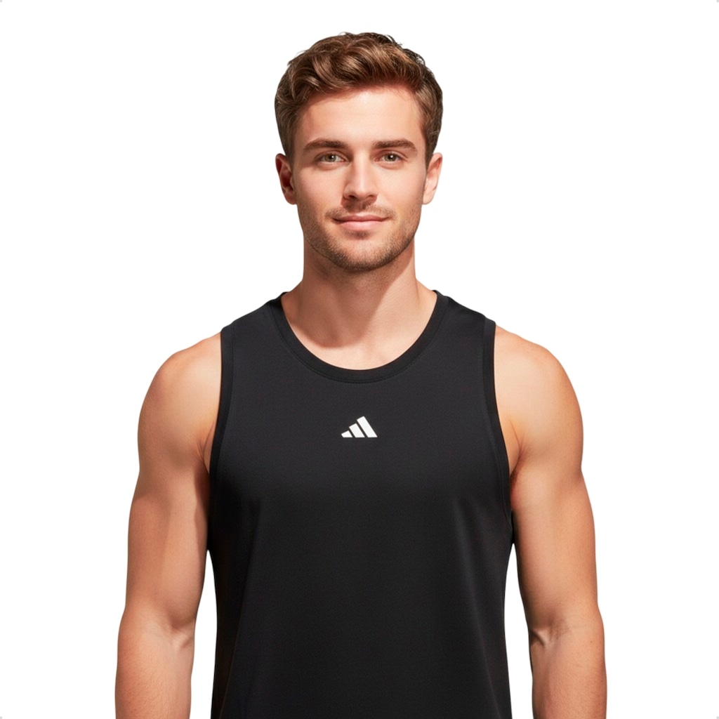 Camiseta Regata adidas Treino Três Listra Masculina