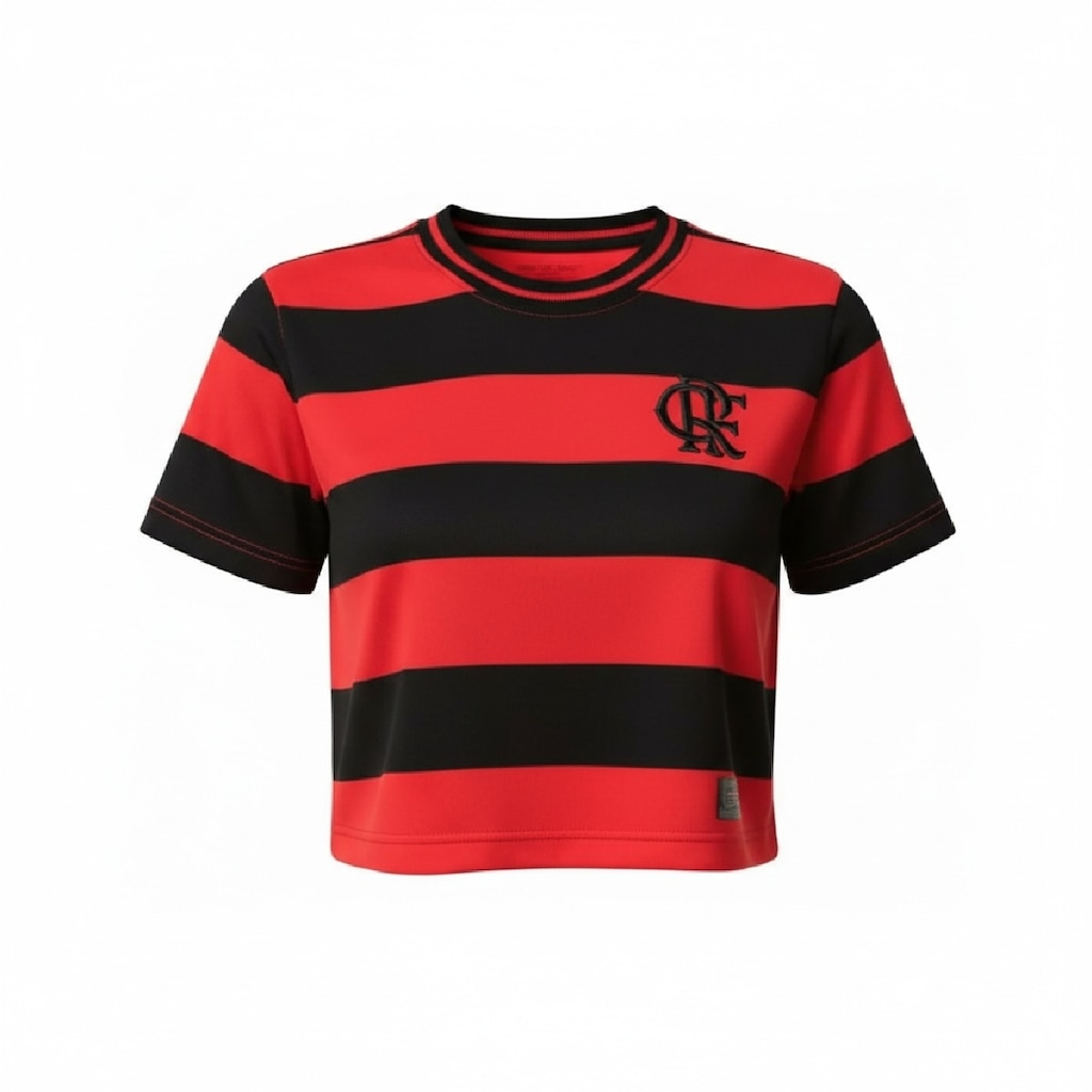 Blusa Cropped do Flamengo Símbolo Coimbra - Feminina