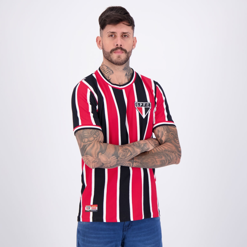 Imagem 2 do produto Camisa São Paulo Retrô 1969 Listrada Masculina