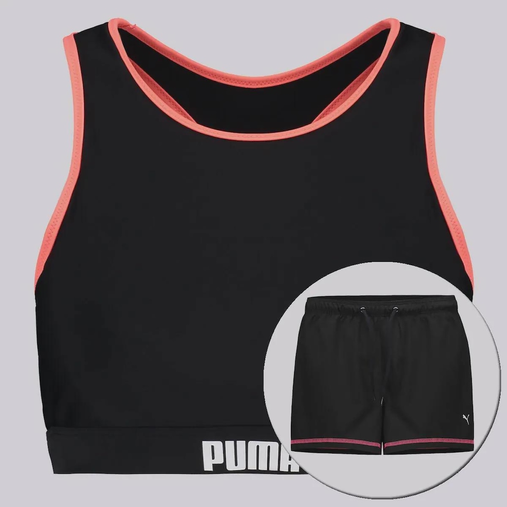 Conjunto Top Gym e Shorts Board Feminino Puma