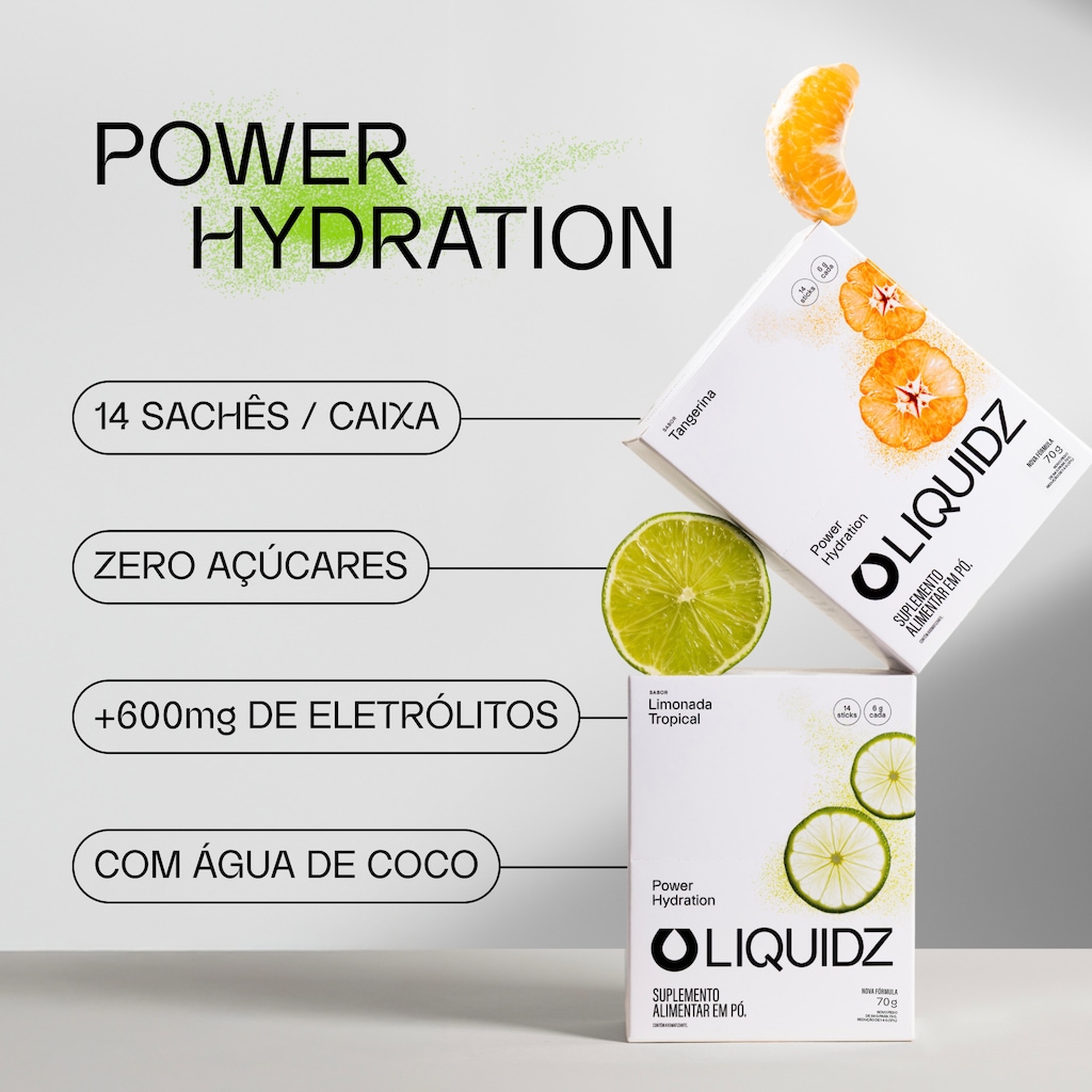 Imagem 4 do produto Kit 4 Caixas LIQUIDZ® - Eletrólitos Zero Açúcares - Limonada | Melancia- 56 sachês
