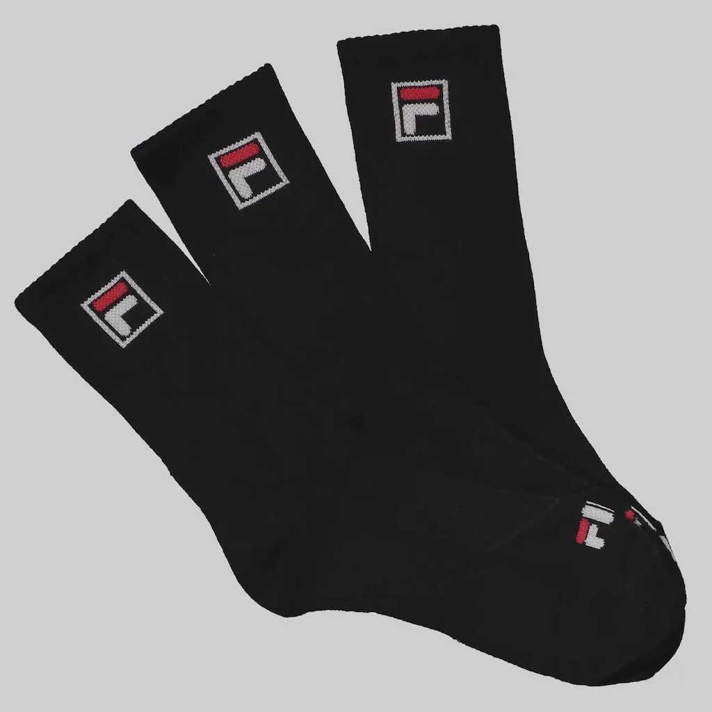 Kit de Meias Cano Alto Fila Fbox 12 Pares Unissex