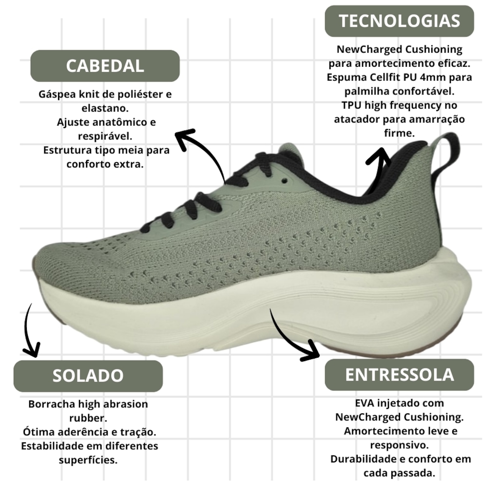 Imagem 4 do produto Tênis Masculino Under Armour Charged Sunny + 1 Par de Meia